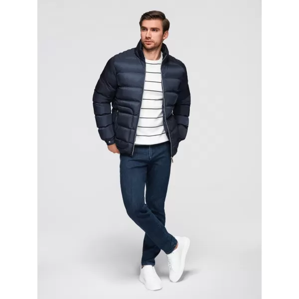  Pánská bunda OMBRE OM-JALP-0218 DARK BLUE 