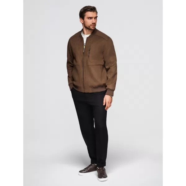  Pánská bunda OMBRE OM-JAFL-0232 BROWN 