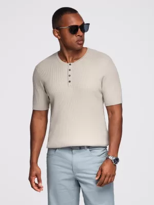 Pánské triko OMBRE OM-TSCT-0254 LIGHT GREY