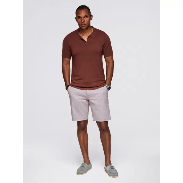  Pánské polo triko OMBRE OM-POSS-0159 DARK BROWN 