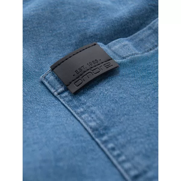  Pánské kraťasy OMBRE OM-SRDS-0161 LIGHT BLUE 