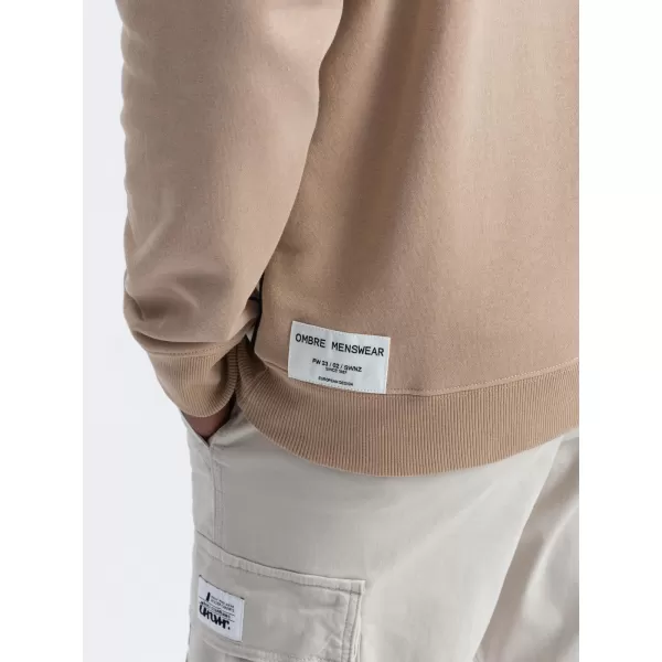  Pánská mikina OMBRE B1673 BEIGE 