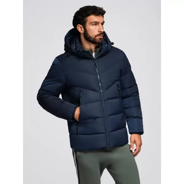  Pánská bunda OMBRE OM-JAHP-0304 NAVY BLUE 