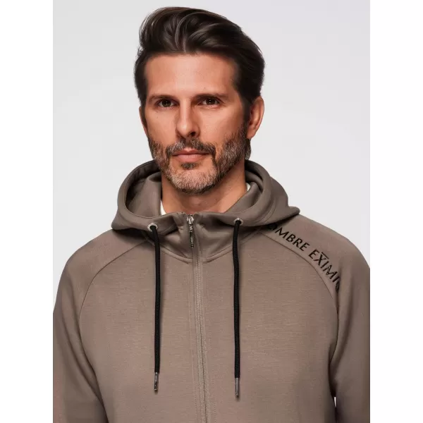  Pánská mikina OMBRE OM-SSZP-0216 GRAY-BROWN 
