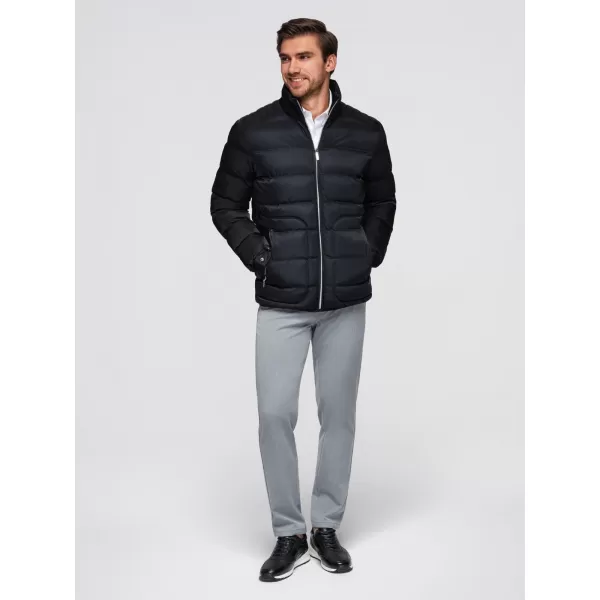  Pánská bunda OMBRE OM-JALP-0218 BLACK 