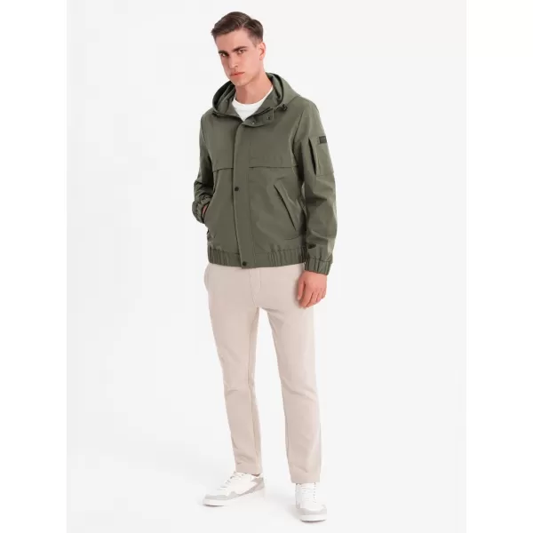  Pánská bunda OMBRE OM-JANP-0225 OLIVE 