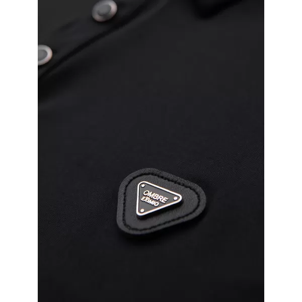  Pánské triko s límečkem OMBRE OM-POLS-0139 BLACK 