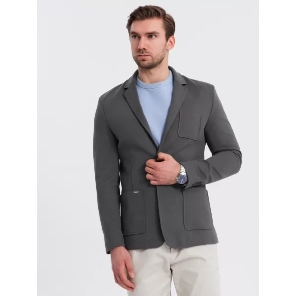  Pánská sako OMBRE OM-BLZB-0101 GRAPHITE 