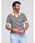 Pánské polo triko OMBRE OM-POSS-0161 BLACK AND WHITE