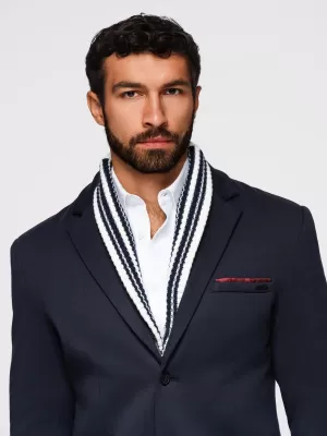 Pánské sako OMBRE OM-BLZB-0100 NAVY BLUE