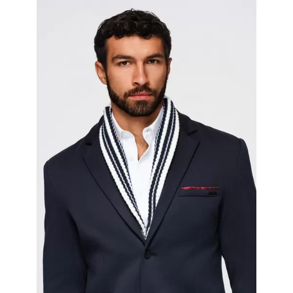  Pánské sako OMBRE OM-BLZB-0100 NAVY BLUE 