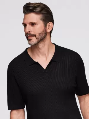 Pánské polo triko OMBRE OM-POSS-0160 BLACK