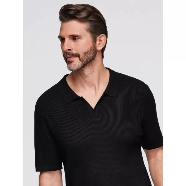  Pánské polo triko OMBRE OM-POSS-0160 BLACK 