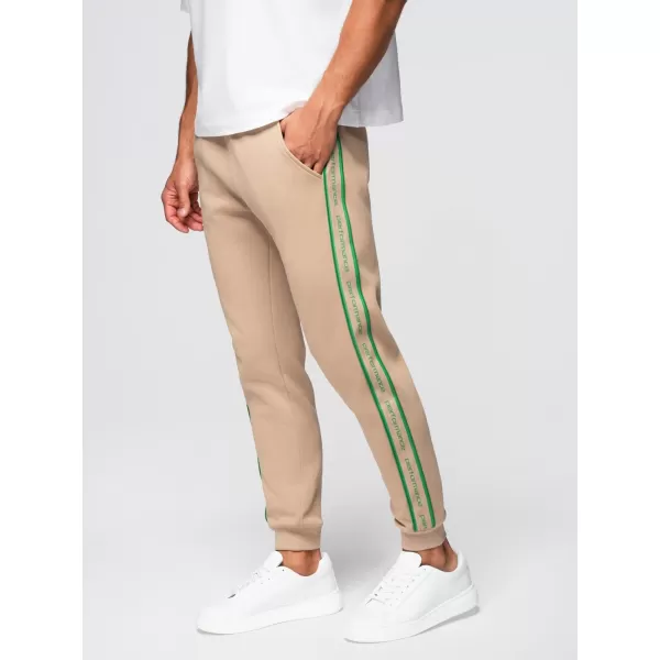  Pánské tepláky OMBRE OM-PASK-0145 BROWN 