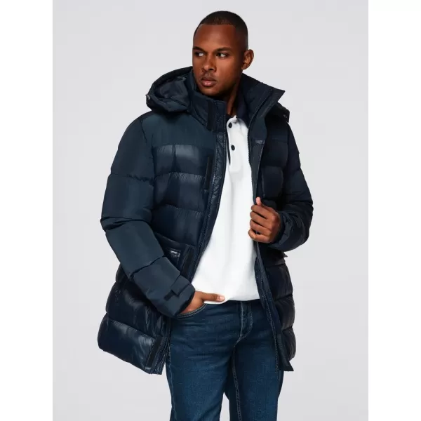  Pánský kabát OMBRE OM-JALJ-0266 NAVY BLUE 