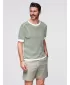 Pánské triko OMBRE OM-TSCT-0255 OLIVE AND WHITE