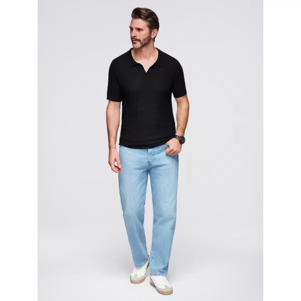  Pánské polo triko OMBRE OM-POSS-0157 BLACK 