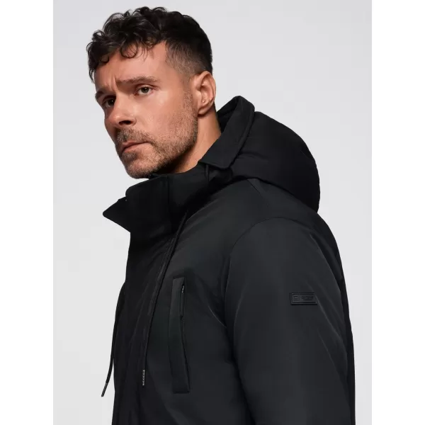  Pánský kabát OMBRE OM-JAPJ-0313 BLACK 