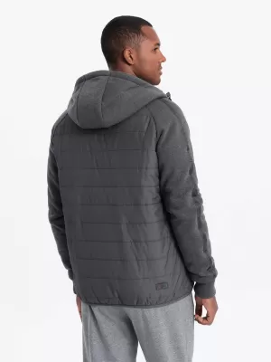 Pánská bunda OMBRE C601 DARK GREY