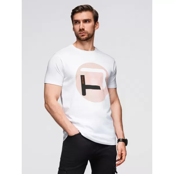  Pánské triko OMBRE OM-TSPT-0245 WHITE 