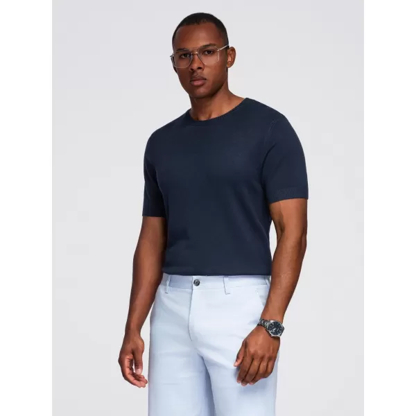  Pánské triko OMBRE OM-TSCT-0252 NAVY BLUE 