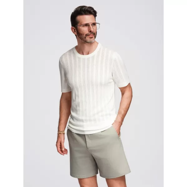  Pánský svetr OMBRE OM-TSCT-0251 WHITE 