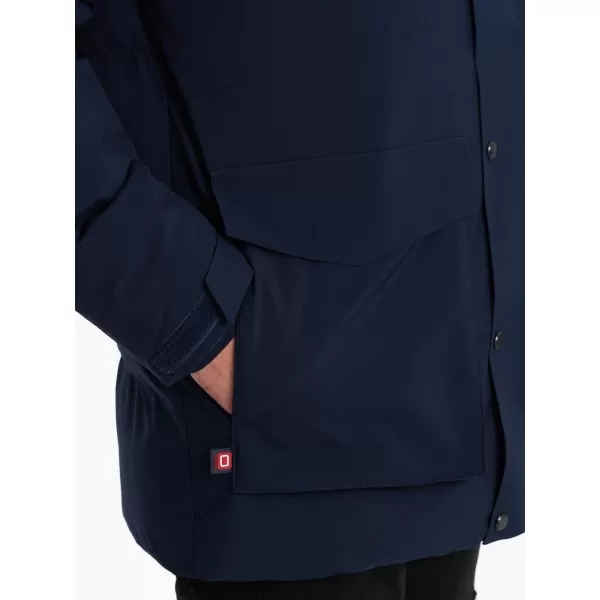  Pánská zimní bunda OMBRE OM-JAHP-0306 NAVY BLUE 