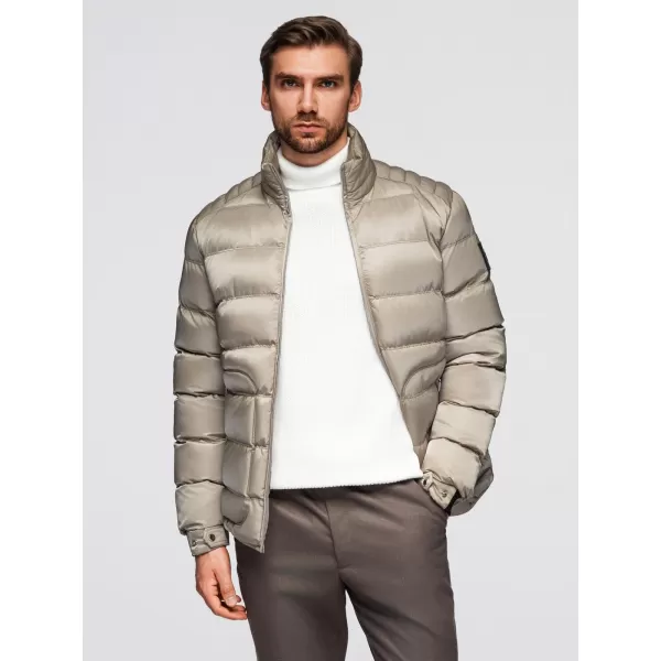  Pánská bunda OMBRE OM-JALP-0218 LIGHT GREY 