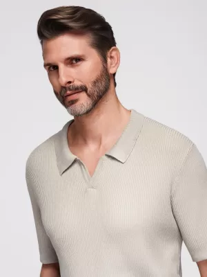 Pánské polo triko OMBRE OM-POSS-0160 LIGHT GREY