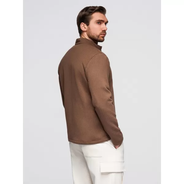  Pánská bunda OMBRE OM-JANP-0229 BROWN 