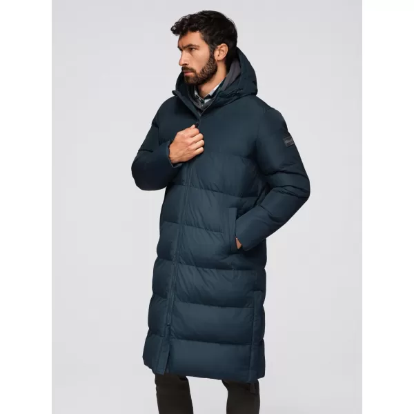  Pánský kabát OMBRE OM-JALJ-0269 NAVY BLUE 