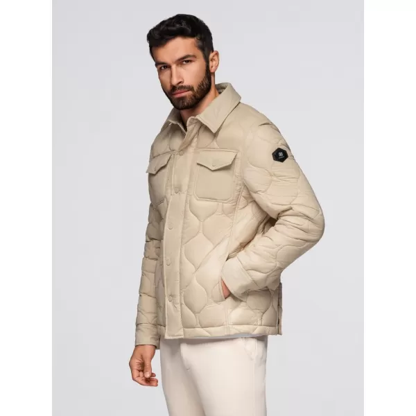  Pánská bunda OMBRE OM-JALP-0215 BEIGE 