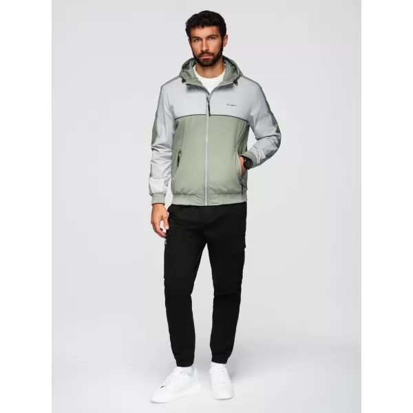  Pánská bunda OMBRE OM-JANP-0228 GREY 