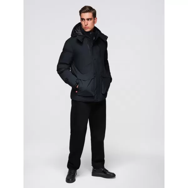  Pánská zimní bunda OMBRE OM-JAHP-0306 BLACK 