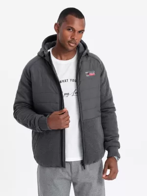 Pánská bunda OMBRE C601 DARK GREY