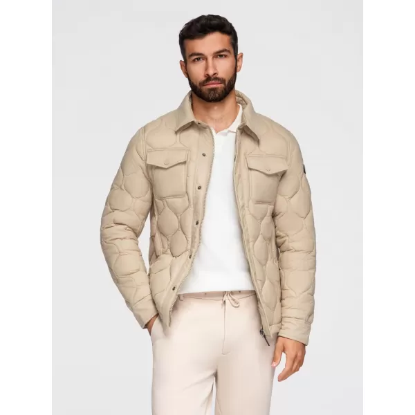  Pánská bunda OMBRE OM-JALP-0215 BEIGE 