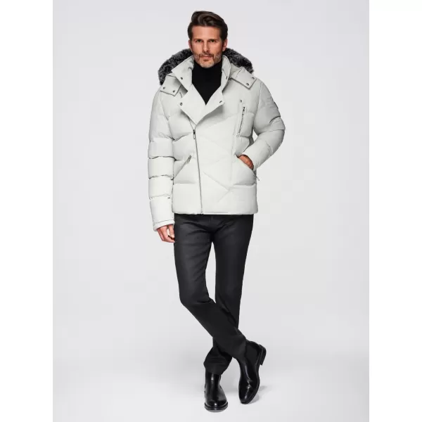  Pánská bunda OMBRE OM-JAHP-0252 LIGHT GREY 