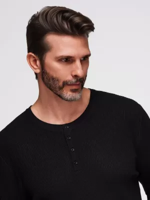 Pánský svetr OMBRE OM-SWSW-0182 BLACK