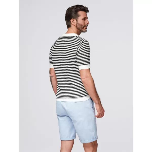  Pánské polo triko OMBRE OM-POSS-0161 BLACK AND WHITE 