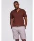 Pánské polo triko OMBRE OM-POSS-0159 DARK BROWN