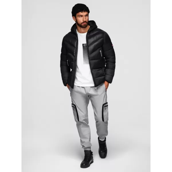  Pánská bunda OMBRE OM-JAHP-0303 BLACK 