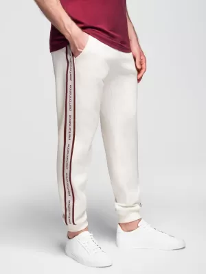 Pánské tepláky OMBRE OM-PASK-0145 CREAM