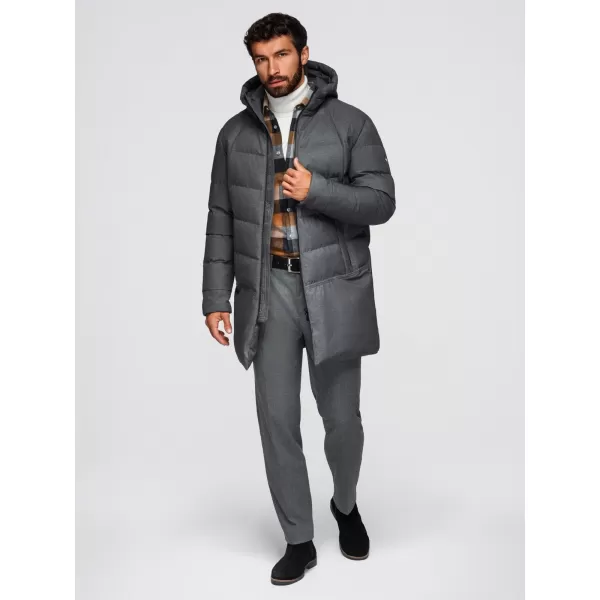  Pánský kabát OMBRE OM-JALJ-0264 GREY 