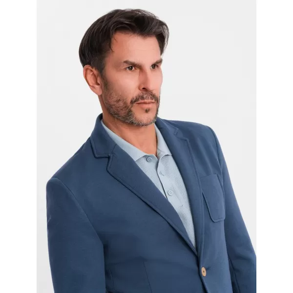  Pánské sako OMBRE OM-BLZB-0101 DARK BLUE 