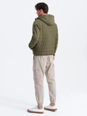Pánská bunda OMBRE C601 OLIVE