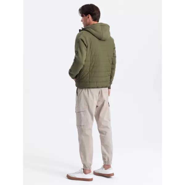  Pánská bunda OMBRE C601 OLIVE 