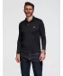 Pánské triko s límečkem OMBRE OM-POLS-0139 BLACK