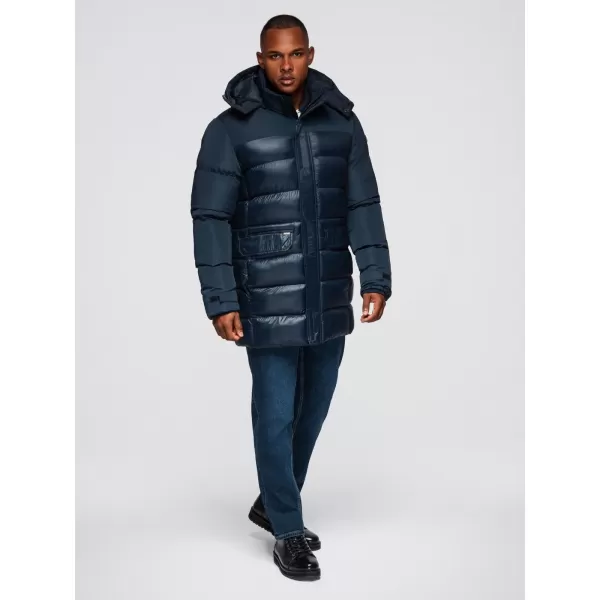  Pánský kabát OMBRE OM-JALJ-0266 NAVY BLUE 