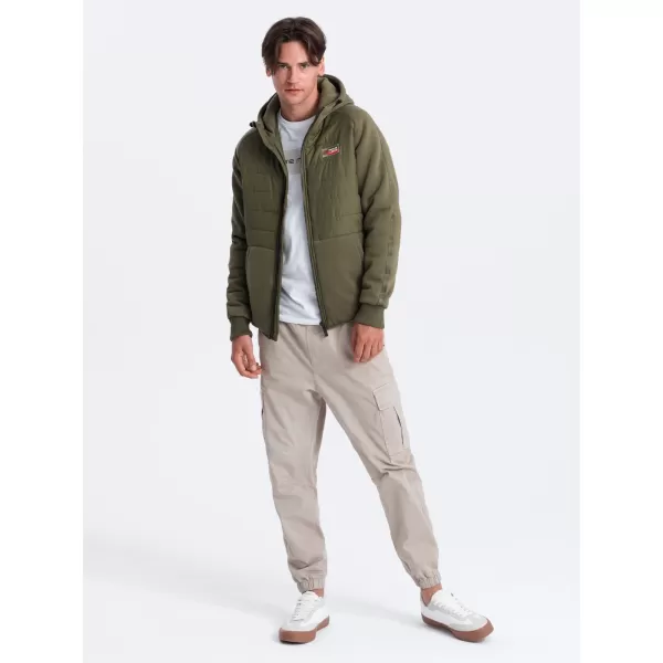  Pánská bunda OMBRE C601 OLIVE 