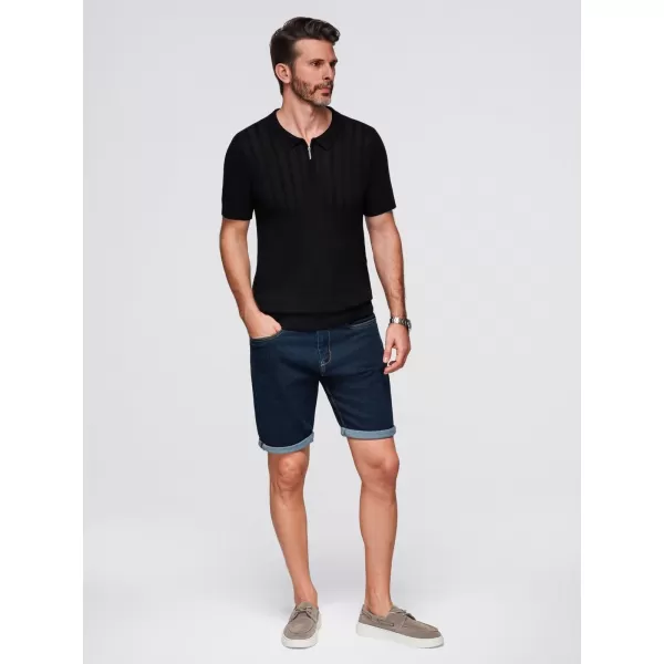  Pánské polo triko OMBRE OM-POSS-0158 BLACK 